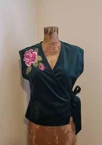 Velvet Wrap Vest